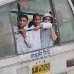 Crowded buses of India