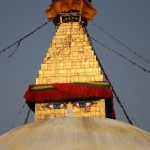 Eyes of the Buddha on a stupa in Bodnath