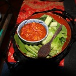 Smoked tomato and pepper salsa at Huen Phen restaurant